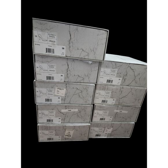 Jessica Rich Women So Fancy Tall Pump Clear Pointed Toe heel Orange Sz 6, 8, 9, - Picture 8 of 10